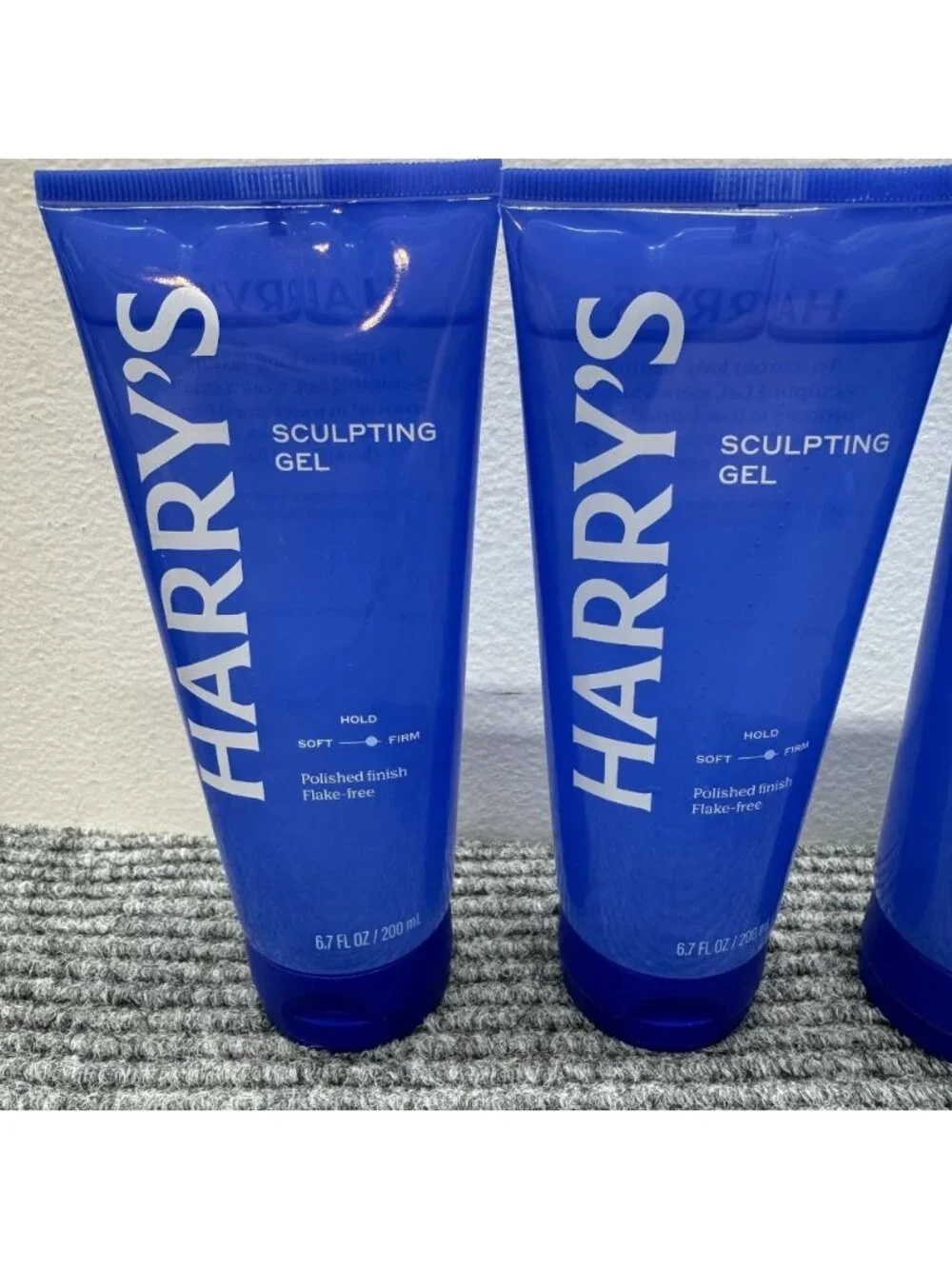 Harry's Sculpting Gel Firm Hold 6.7 fl oz 4 Pack Flake Free Polished Finish New